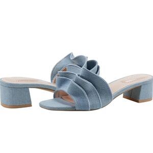 a new day Light Blue Denim Mules